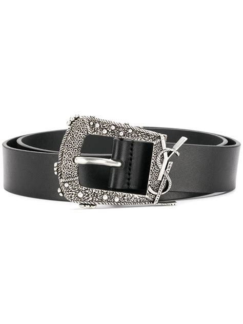 ysl embellished buckle belt|Saint Laurent Belts for Women .